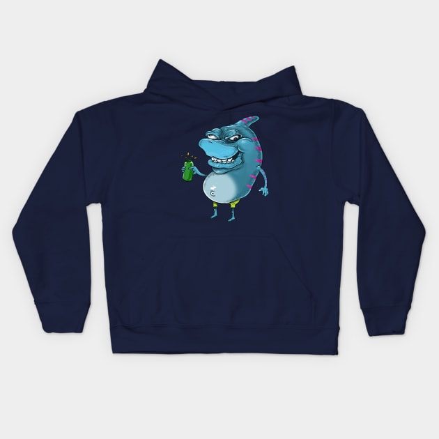 Street sharks Kids Hoodie by idrawcartoons